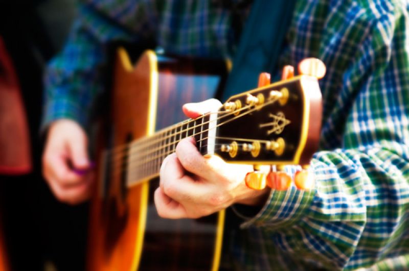 STRIKE A CHORD: Acoustic quartet The Bushels filled the evening with blue grass tunes.