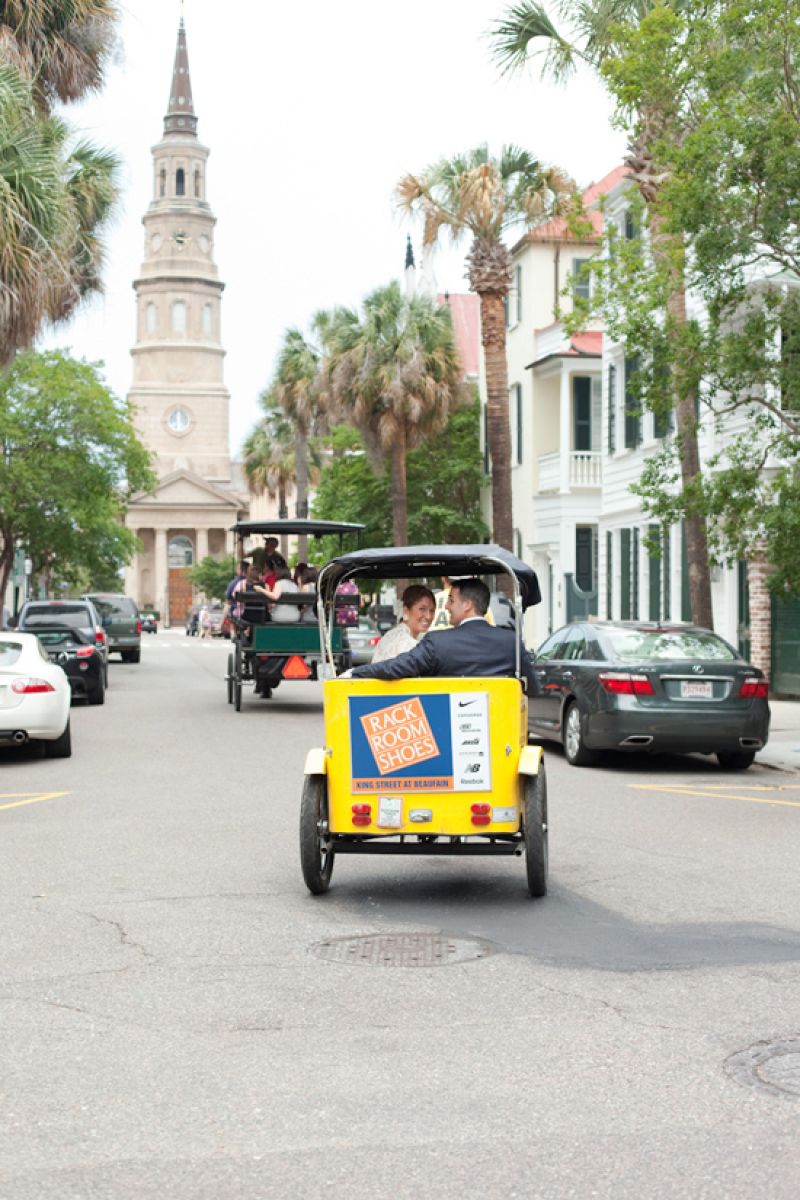 FINAL REMARKS: Following the reception, the newlyweds rode up Church Street in a pedicab. Jessica’s most memorable moment from the day? “Just before the doors opened and I walked down the aisle, I realized I was moments away from a life with the most amazing man I could ever have dreamed of.”