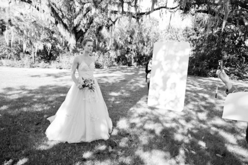 Morning on the back lawn at Magnolia Plantation. It’s all in how you frame it! It always cracks me up all the screens and behind the scenes folks that factor into what looks like a solitary shot.