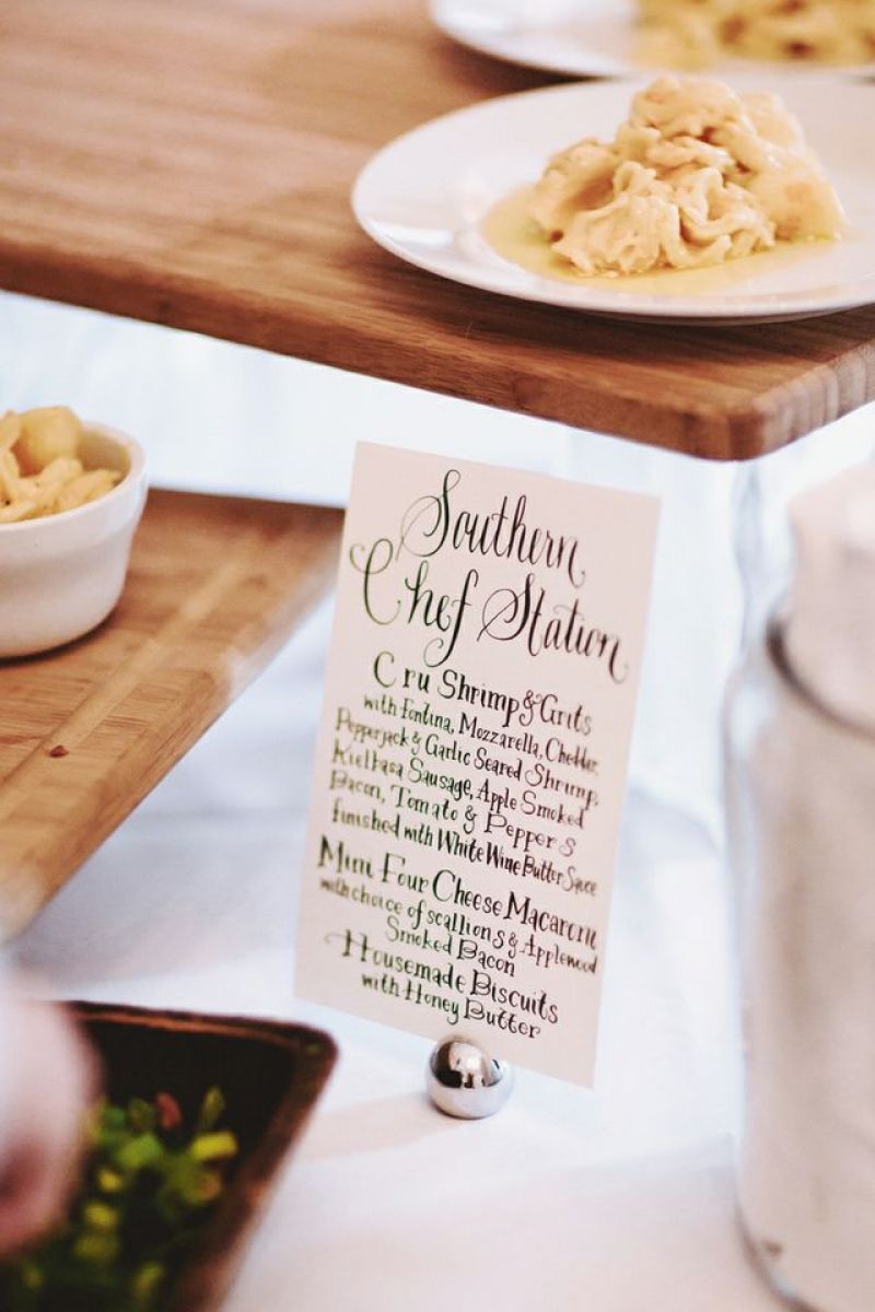 DIG IN: Cru Catering dished up distinctly Southern fare, like shrimp and grits, macaroni and cheese, and biscuits.