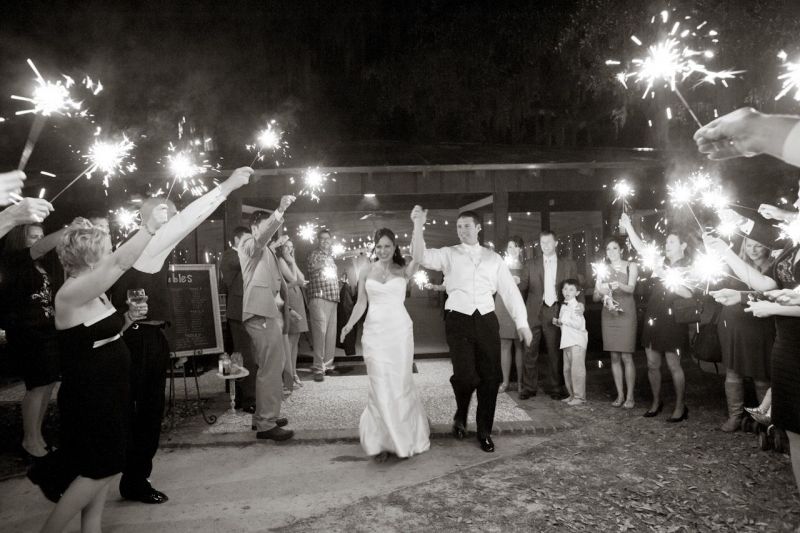 SPARKLING FAREWELL: “Patrick and I were so happy with how much time we were able to spend with our guests the entire weekend,” says D’Anne. “People are still talking about how much fun they had at the wedding and the entire weekend!”