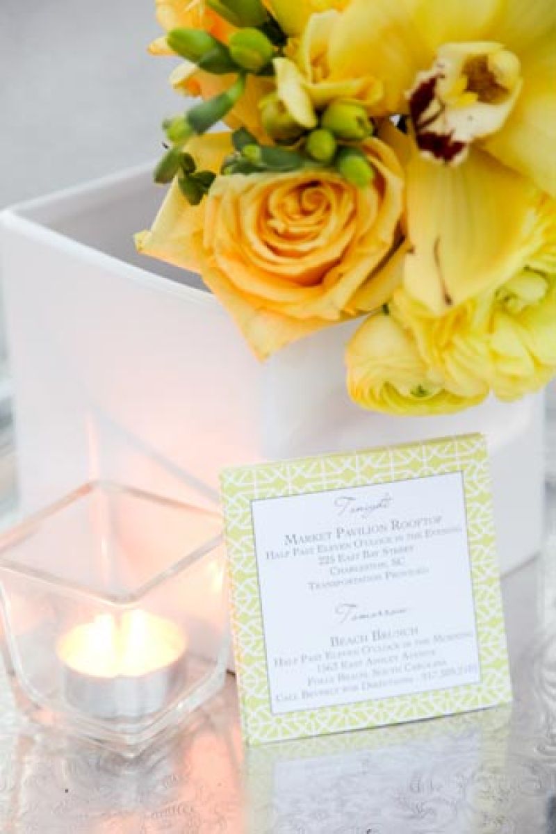 PROPERLY SUITED: The two fonts featured on this Scotti Cline Designs invite held true to the traditional meets modern tone of the event.
