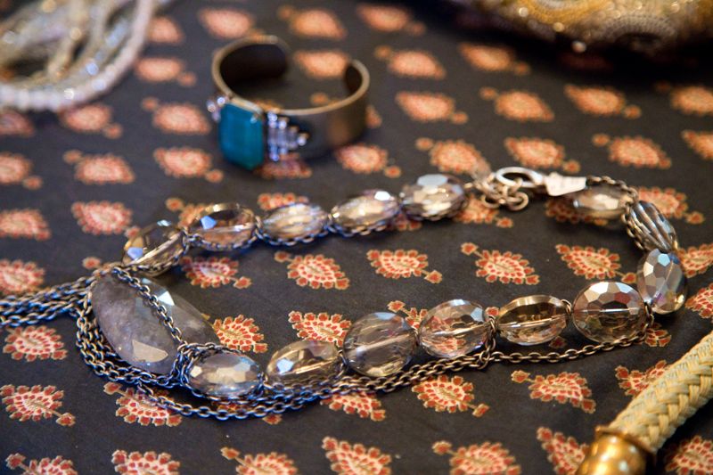 Antiqued cuff from Copper Penny and beaded necklace from RTW; photo by Mac Kilduff
