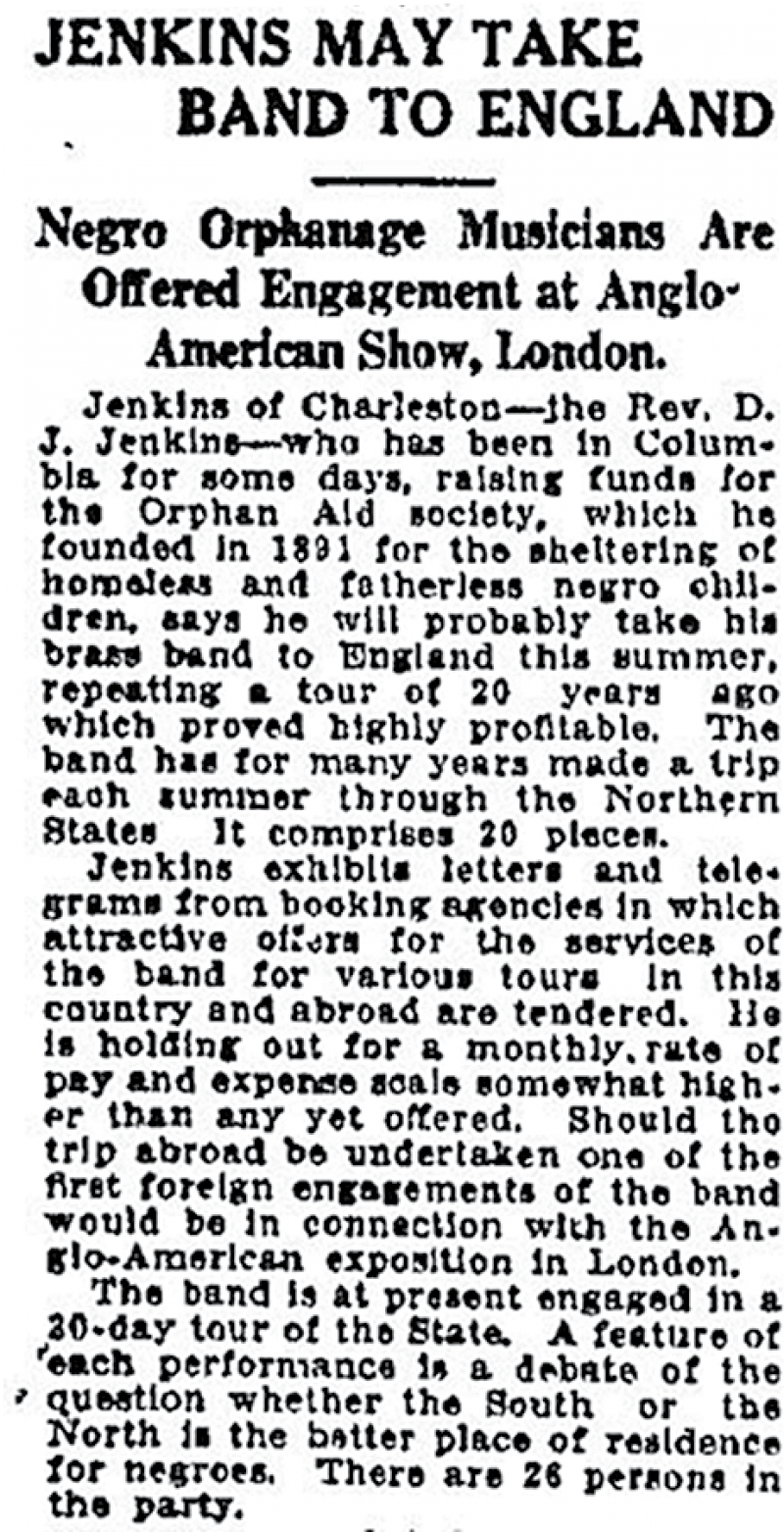 A 1914 article in The State newspaper