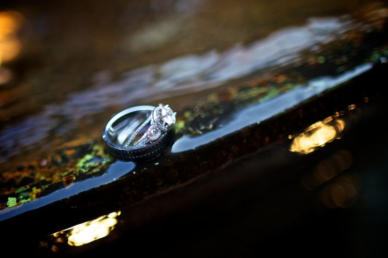 BEAUTIFUL BANDS: “The most beautiful ring I had ever laid eyes on,” says Richelle of her diamond ring, which Cedric designed himself.