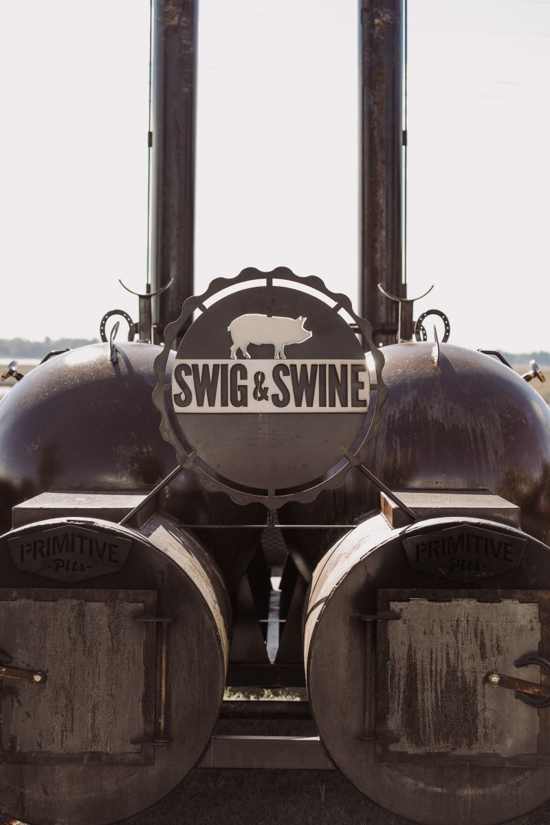 A double barrel Swig &amp; Swine smoker