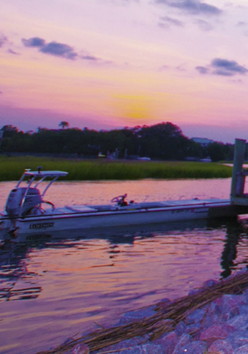 THE DOCK: “The environment was part of the backdrop for our wedding,&quot; says Mary. &quot;There was no need to over-embellish the beauty around us.”