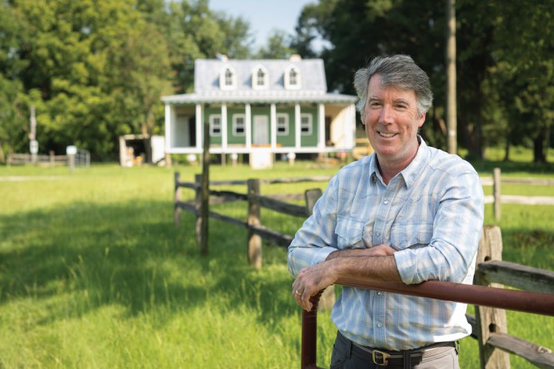 Edisto Island Open Land Trust executive director John Girault on the site of the organization’s latest endeavor, preserving the circa-1885 Hutchinson House.