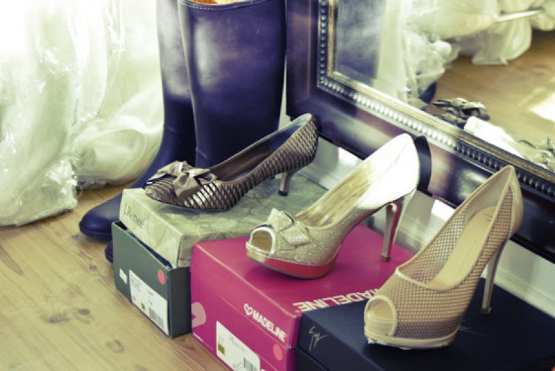 Shoes from the Shoe Fairy…and boots for walking across fields wet with morning dew!