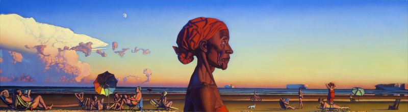 Douglas Balentine  (<a href="http://www.douglasbalentine.com">www.douglasbalentine.com</a>)Cargo II, 2014, oil on linen, 20 X 72 inches