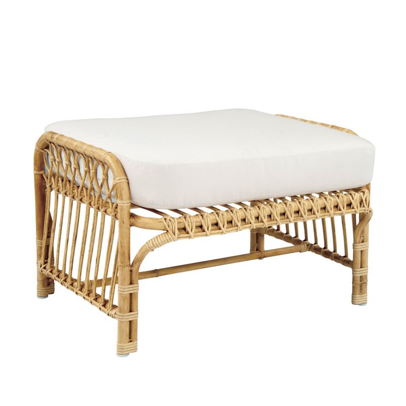 Savannah Collection by Kingsley Bate rattan ottoman, price upon request at GDC