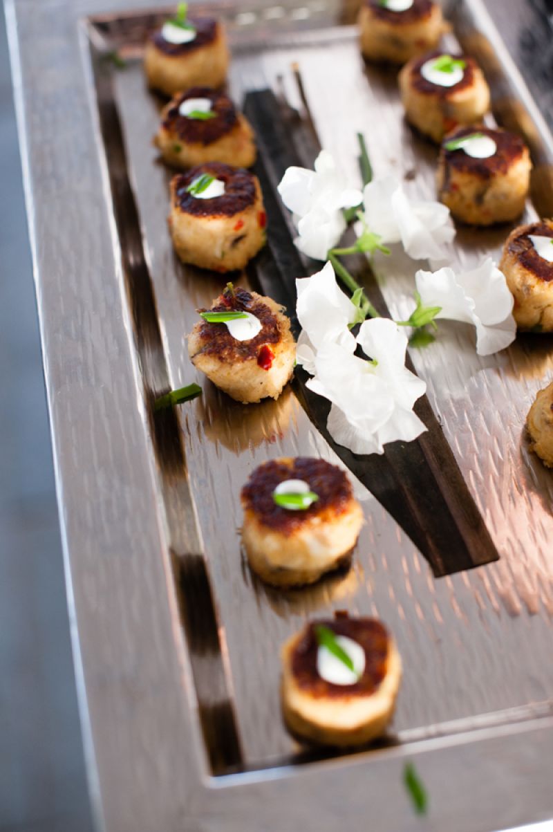 FANCY THAT: Hors d’eouvres were passed upon silver serving trays.