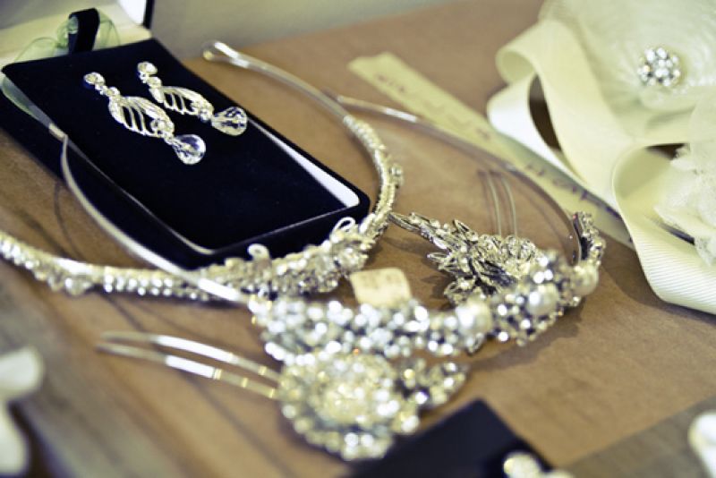 …and show brides updated ways to wear traditional tiaras.
