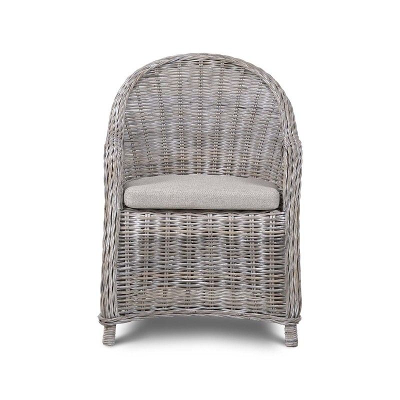 Vinyard Kabu chair in white washed rattan, $195 at Steven Shell Living