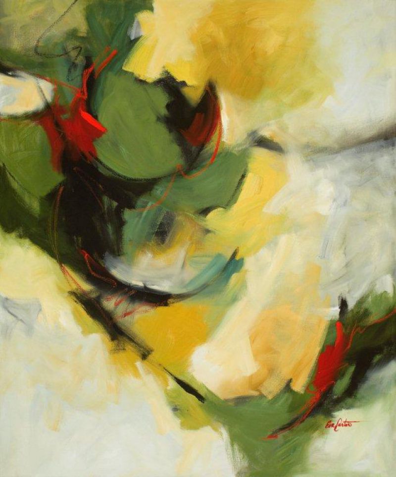 Eva Carter Leaf Rhythm, 2013, oil on canvas, 48 x 40 inches