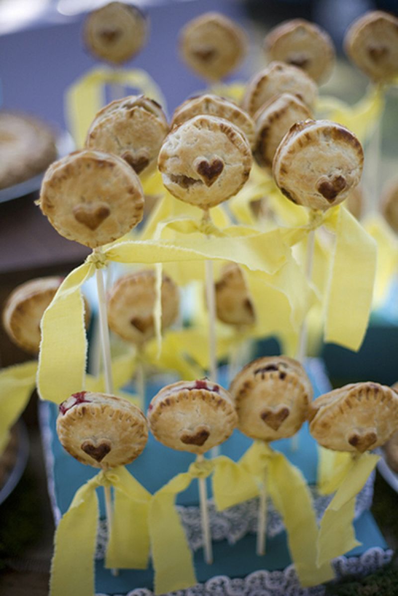 SWEET TREATS: Rather than a wedding cake, the couple offered pies from Twenty Six Divine for dessert.