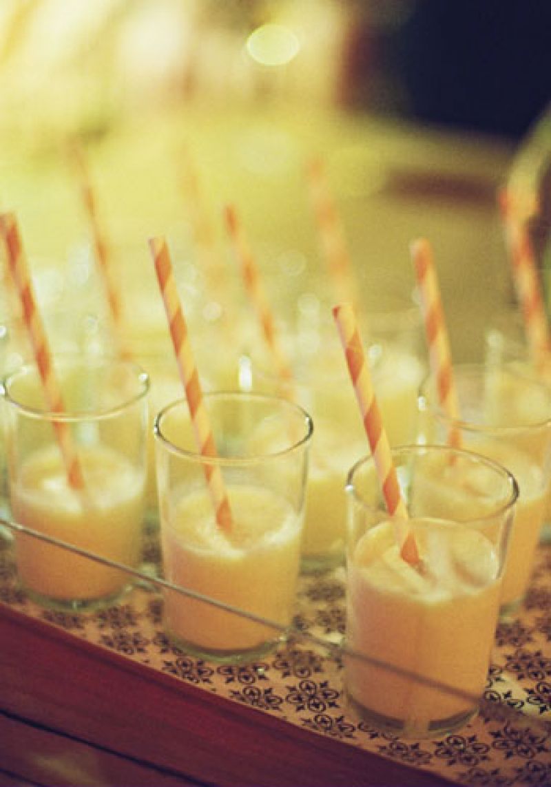 Shake It, Baby: Mini milkshakes cooled off Candice, Graham, and their guests as they danced well into the night.