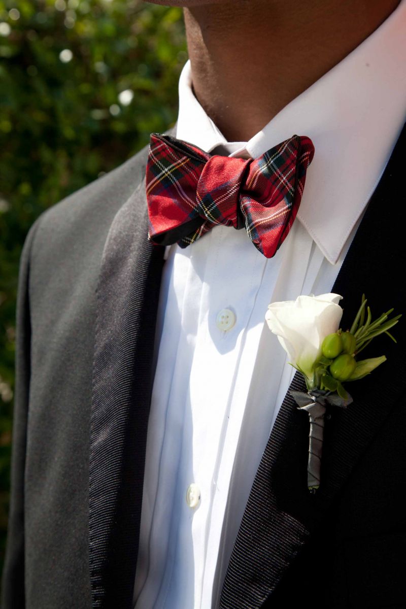 TIE ME UP: Black fleece tuxedo with grosgain lapels from Brooks Brothers. Social Primer by K. Cooper Ray for Brooks Brothers bow tie.