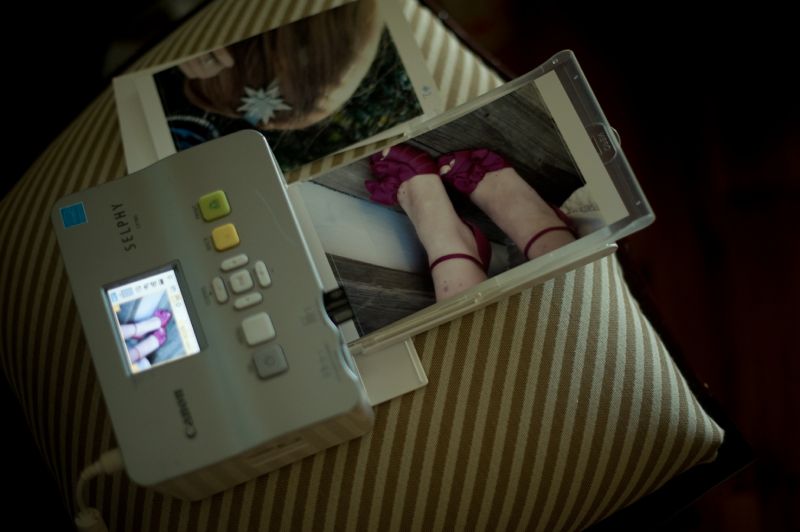 The printer that we use to catalog every item that was shot. Photograph by Ruta Elvikyte