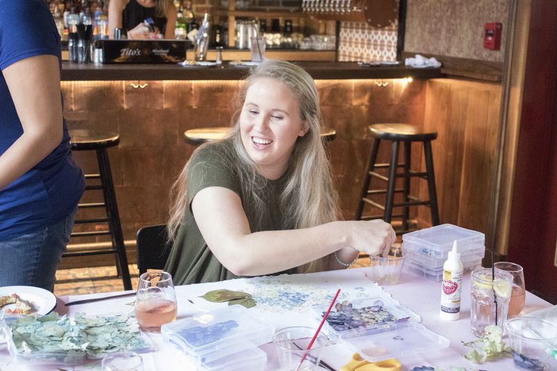 Charleston magazine’s advertising production manager Brandis Woods gets to crafting.