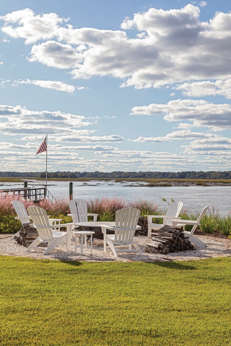 The fire pit near the deepwater dock is Zerkel’s favorite spot to sit and soak up the beauty.