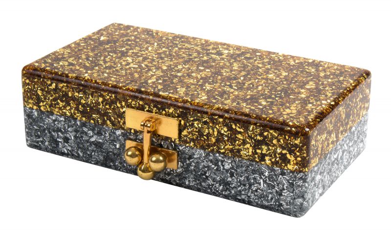 Edie Parker ”Jean Half &amp; Half Box Clutch,” $1,095 at James