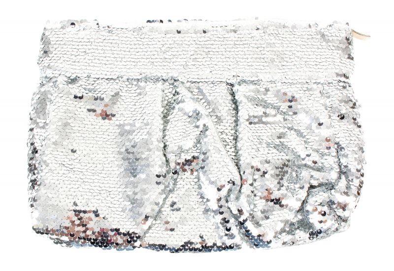 Muche et Muchette silver sequin clutch, $50 at Copper Penny