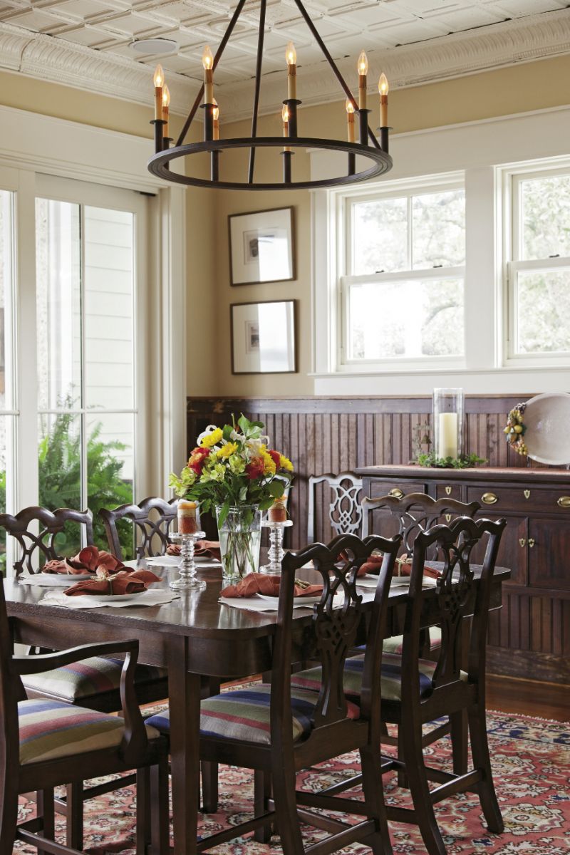 during the house fire, firefighters managed to save the couple’s dining room table with a flame-resistant tarp.