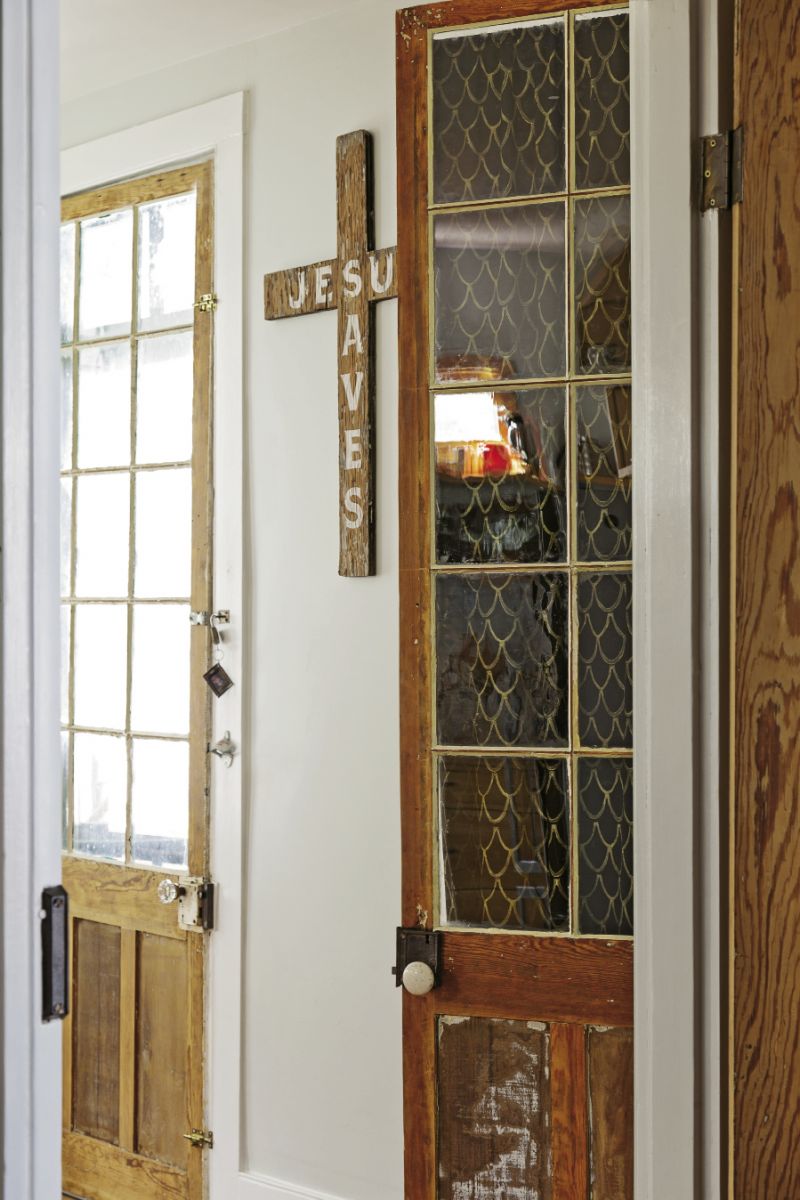 Original doors were carefully stripped and preserved.