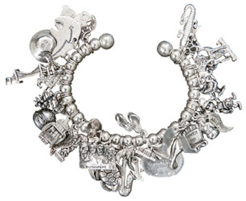 Charmed - “I collect old-fashioned charms for bracelets. Everywhere I visit, I try to pick up a new piece to remind me of that trip.”