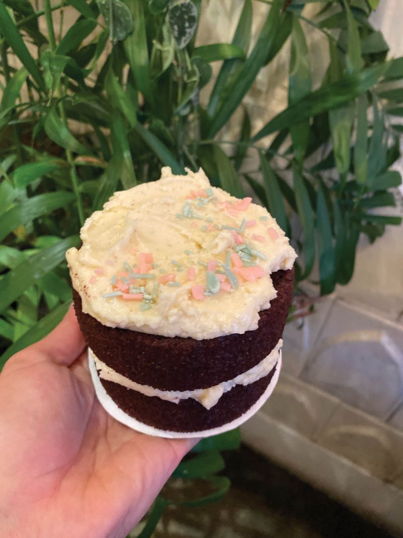 Special Snack: “The cake top our team lovingly calls a ‘cake taco’ when they cut off the very top to make it level; I would never waste a perfectly good cake taco.” —Cameron