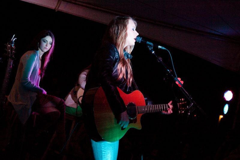 Chelsea Summers finishes her set just before Lucy Hale is set to take the stage.