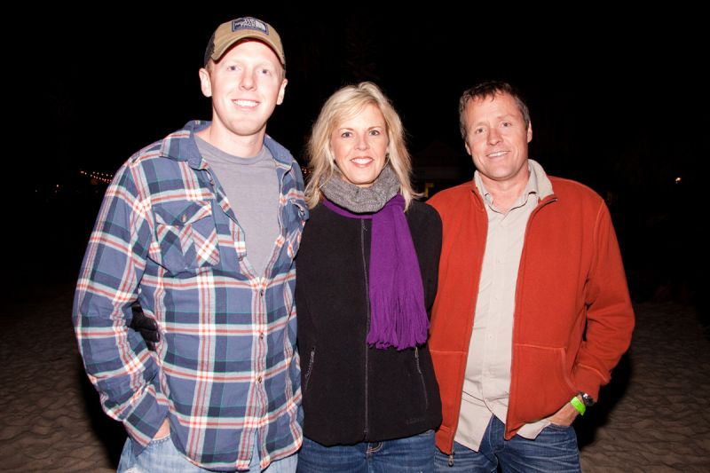 Alex King with his parents Tammy and Ched King.
