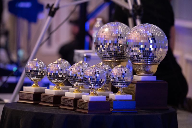 Lowcountry Dancing with the Stars trophies, ready to be awarded to the contestants.