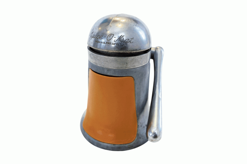 Main Squeeze Vintage uses this old juicer unearthed from an antiques store for making lemonade and limeade. Search eBay