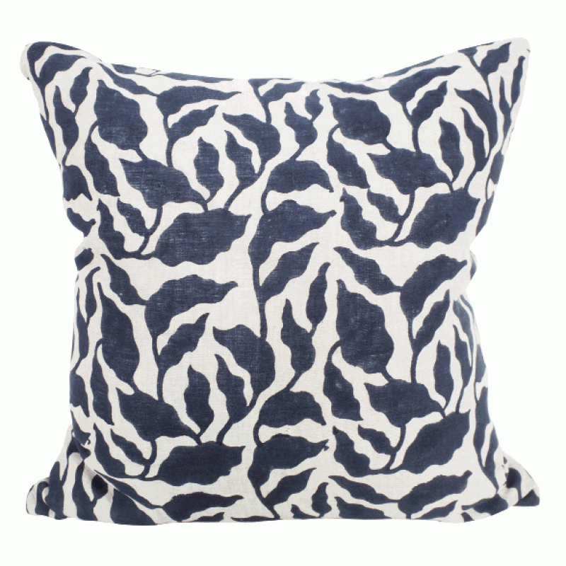“Lattice Block” pillow, $135, at Eclectic; Walter G. “Flores Indian Teal” pillow and “Swazi Mud” pillow, $120 each, at Celadon