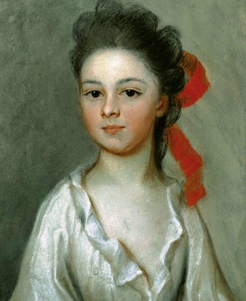 ...the 1711 pastel-on-paper portrait Henriette Charlotte Chastaigner (Mrs. Nathaniel Broughton) by Henrietta de Beaulieu Dering Johnston, who is considered to be the first female artist in the United States.