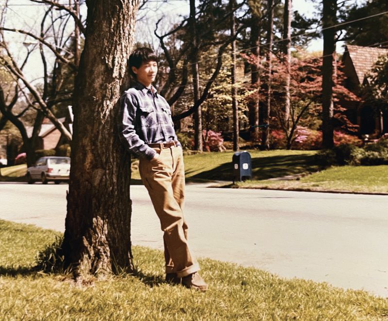 Pensive &amp; Promising: A young Hsu at his aunt’s home in Atlanta in the 1980s, not yet sure where his studies would lead.
