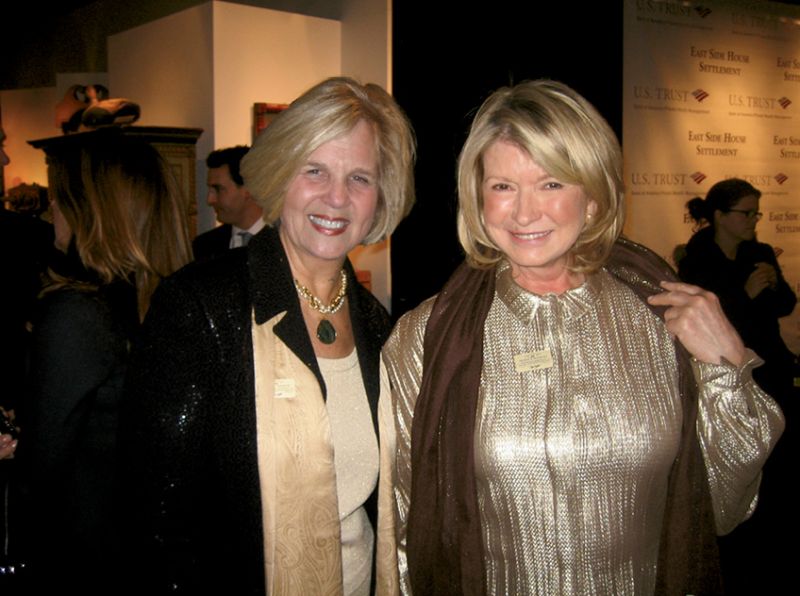 At the New York Winter Antiques Show with Martha Stewart, who is a longtime supporter of the Charleston Antiques Show