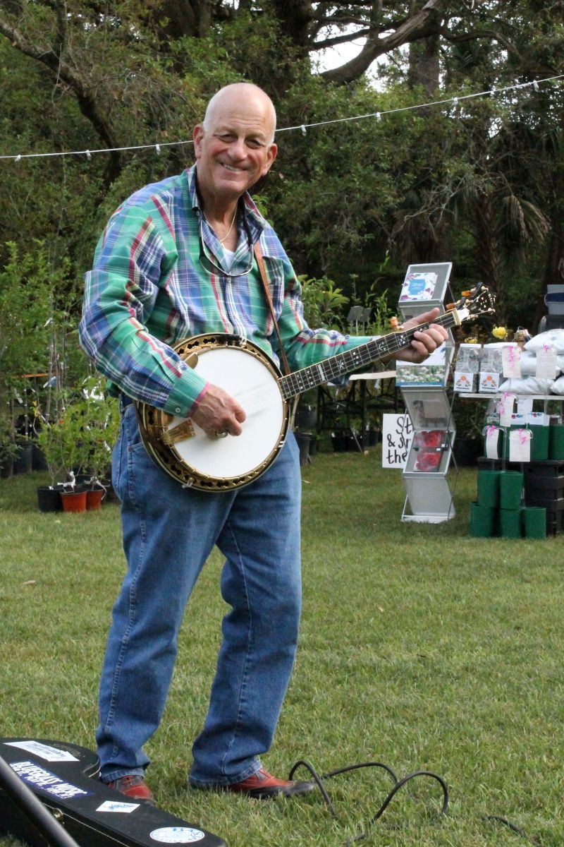 Triangle Bluegrass member John Apicella on the banjo