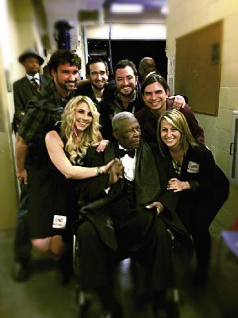 High Notes: Elise and her bandmates opened for B.B. King at the Performing Arts Center in April. “What an honor,” she says. “He has inspired me throughout my musical life.”