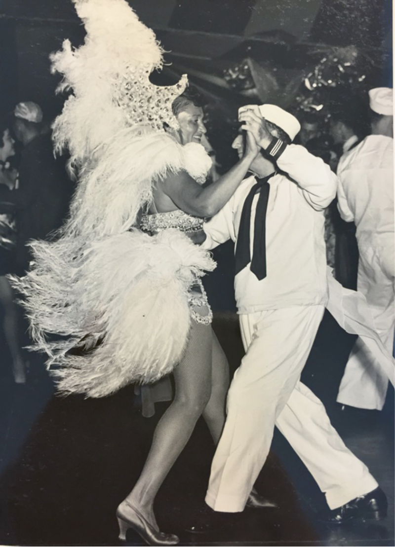 Gertie as a show girl, circa 1950
