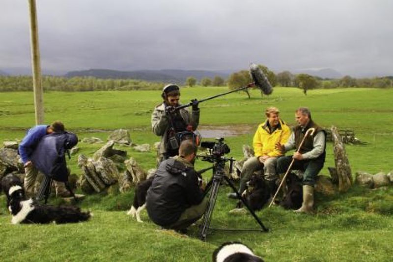 On location in Scotland’s Shetland Islands with crew and host Richard Wiese