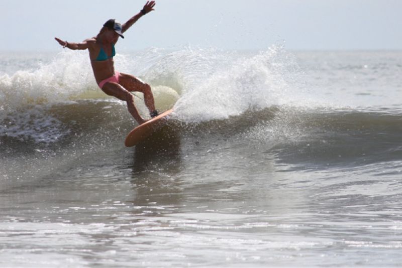 For two hours on weekend mornings, ladies of all skill levels can learn more about surfing technique and safety from surf and yoga instructor Jenny Brown.