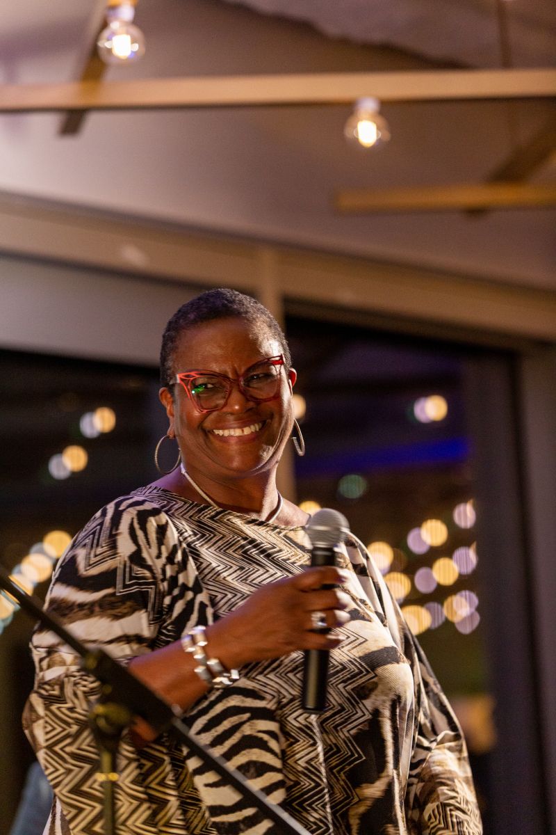 Charleston Jazz board president Alva Anderson performed during the evening.