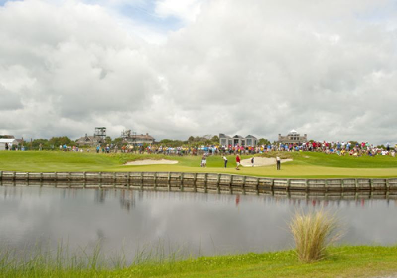 The par 3 17th is sure to host plenty of drama this weekend.