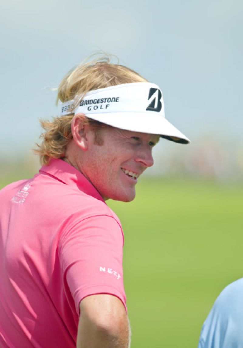 Brandt Snedeker enjoying the return of the sun.