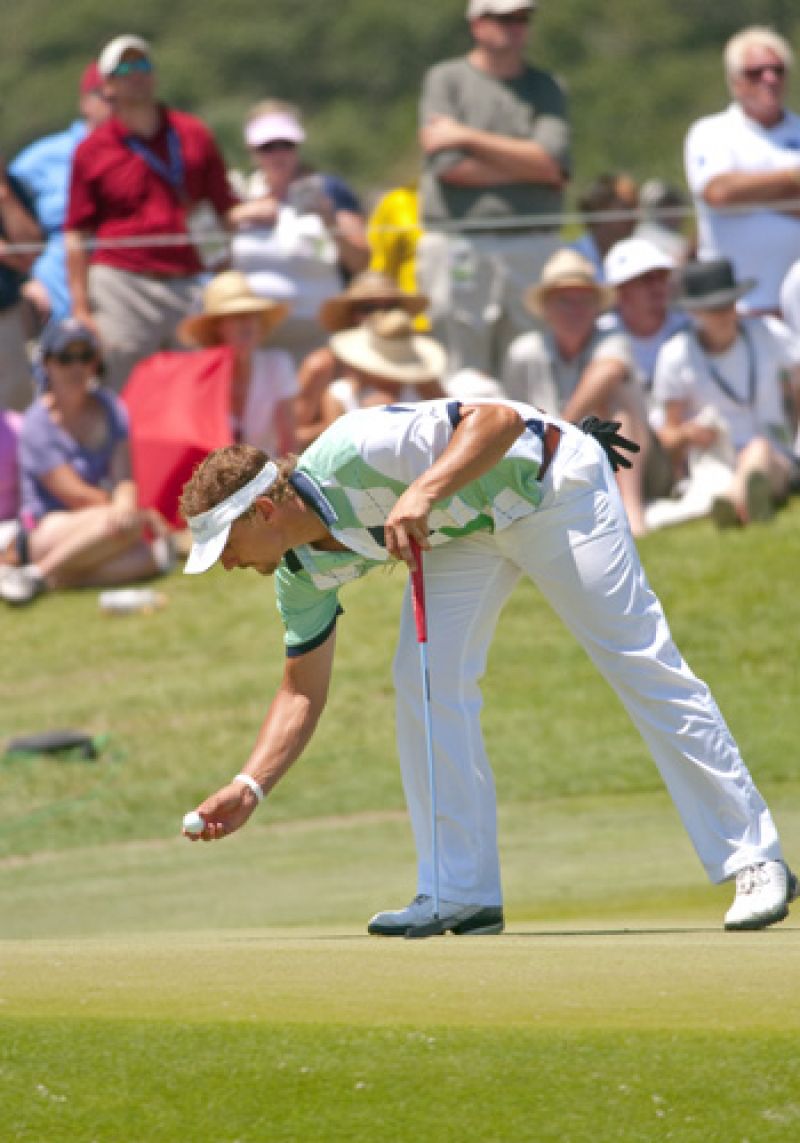Joost Luiten led for a while at 8 under before falling back to 4 under to finish the day.