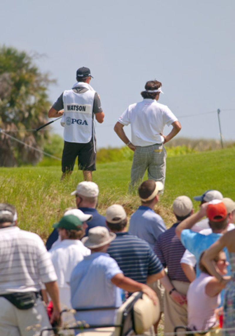 Bubba Watson waiting for his turn.