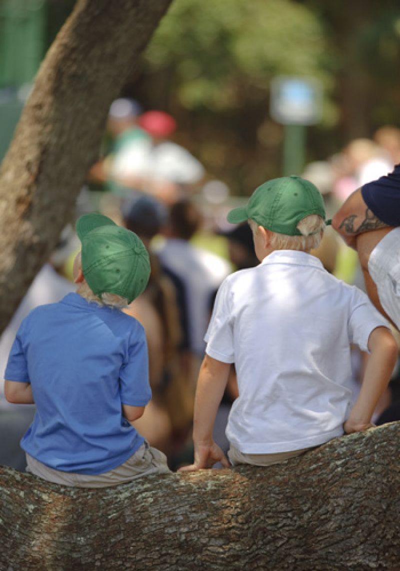 Tree climbing was popular on the front nine.